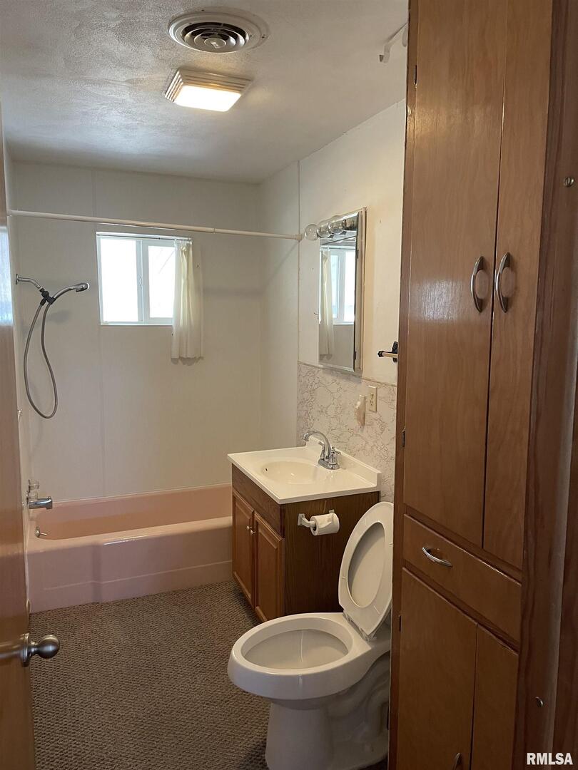17726 Quiet Acres Road Scheller, IL 62883 - Photo 10 of 19 a bathroom with a granite countertop toilet sink and shower