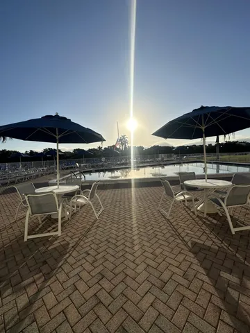 a view of a lake with a mountain in the background