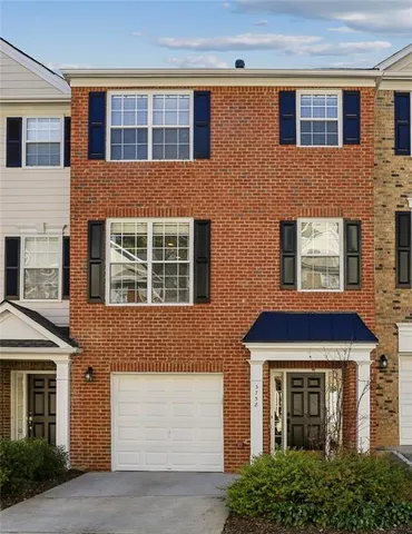 a front view of a house with windows