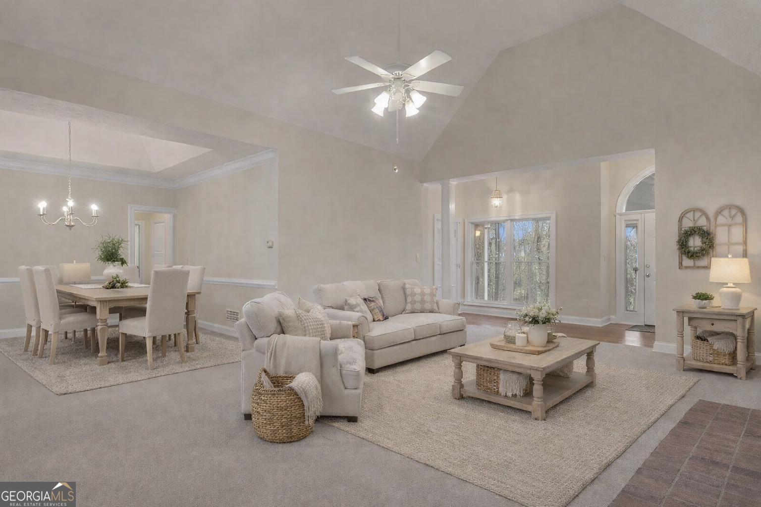 155 Rising Star Road Fayetteville, GA 30215 - Photo 12 of 89 a living room with furniture and a large mirror