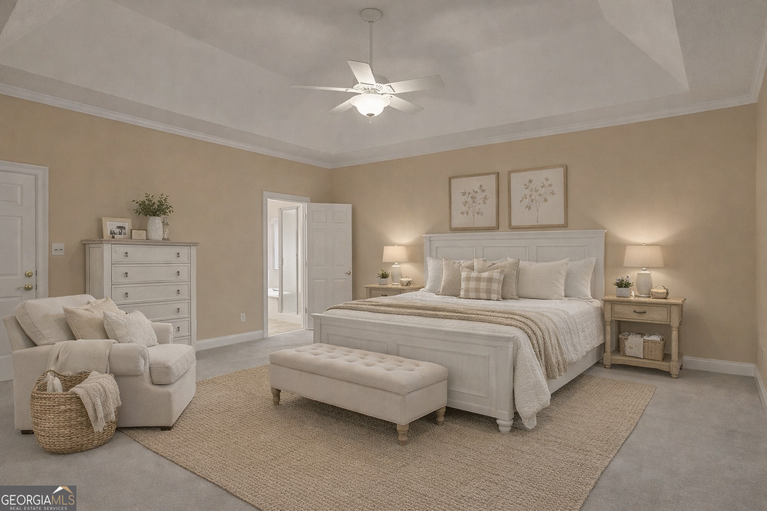 155 Rising Star Road Fayetteville, GA 30215 - Photo 32 of 89 a spacious bedroom with a bed and a couch