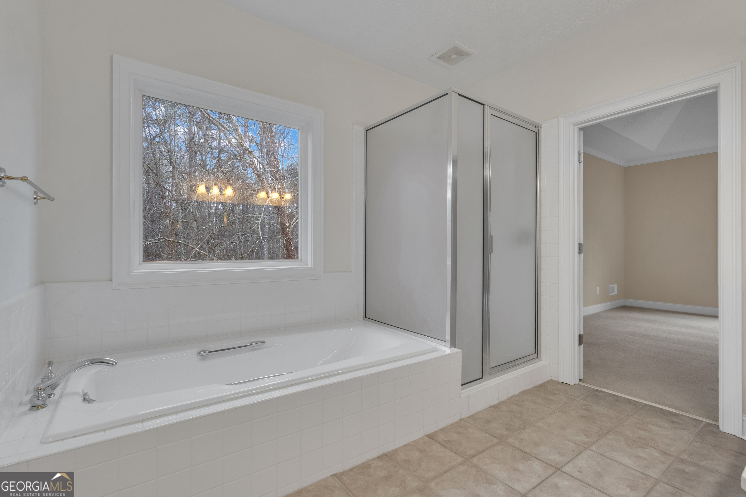 155 Rising Star Road Fayetteville, GA 30215 - Photo 40 of 89 a bathroom with a bathtub and a shower