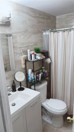 a bathroom with a toilet and a sink