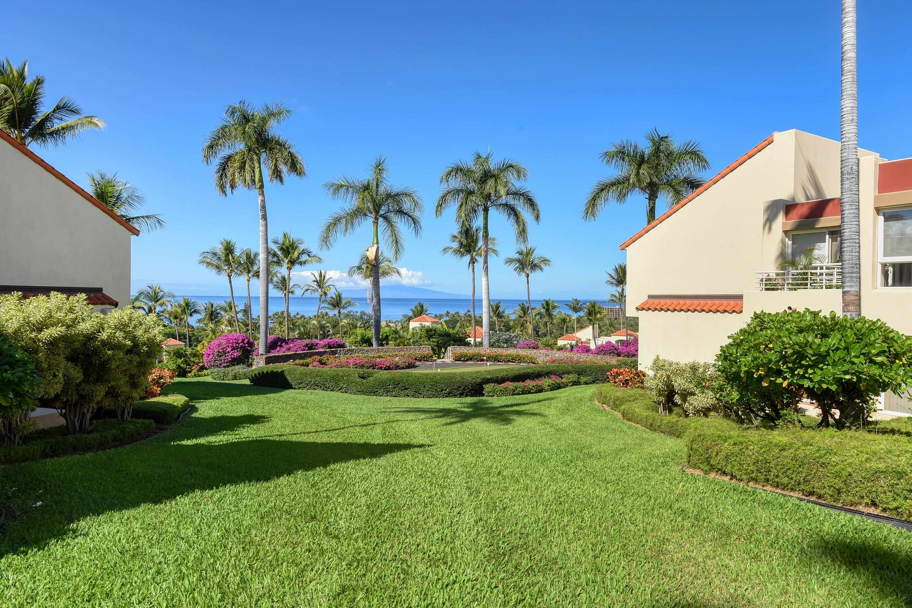 3150 Wailea Alanui Drive, Unit 3807 Kihei, HI 96753 - Photo 24 of 34 a view of a white house with a yard and potted plants