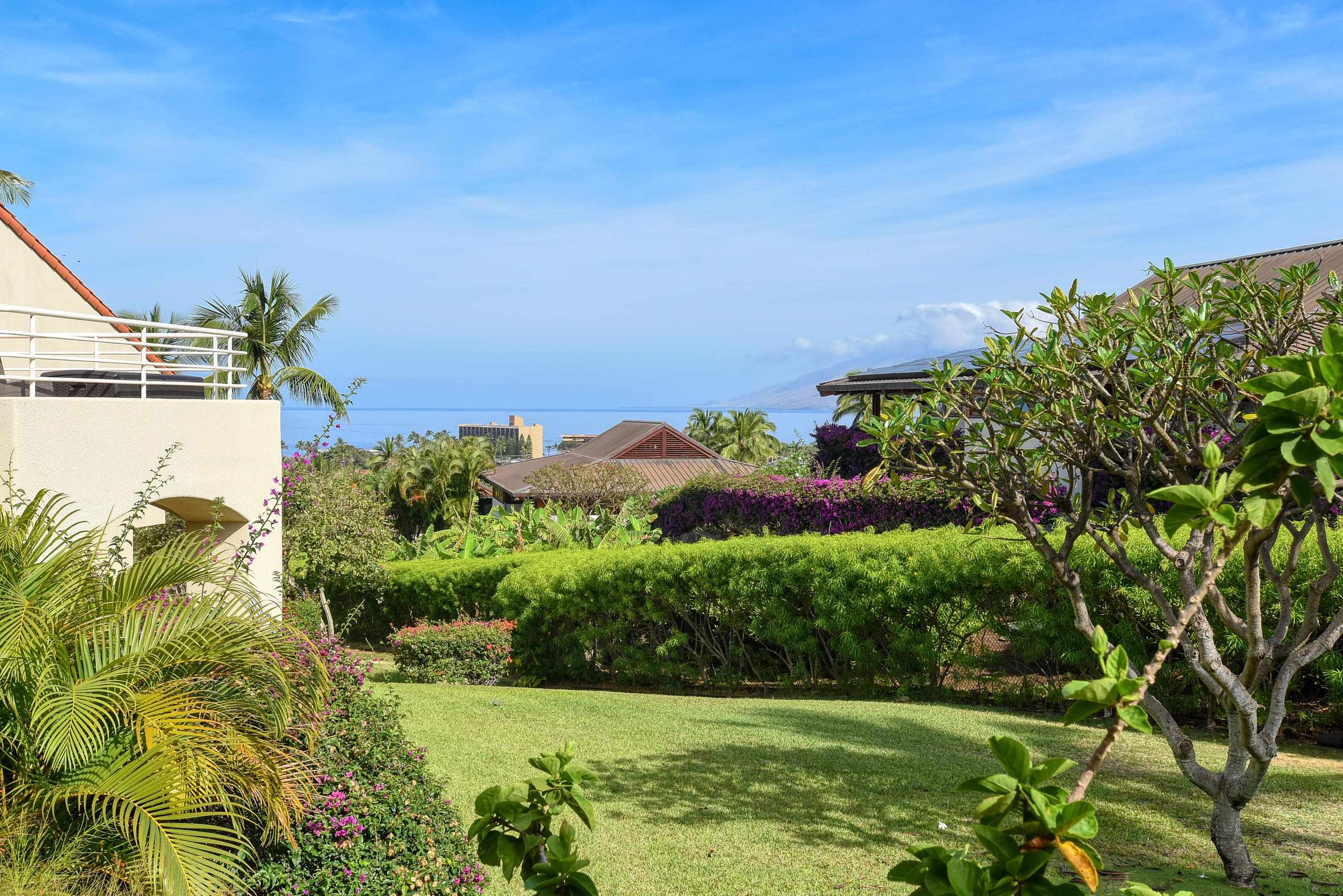3150 Wailea Alanui Drive, Unit 3807 Kihei, HI 96753 - Photo 4 of 34 a view of a garden with a building in the background