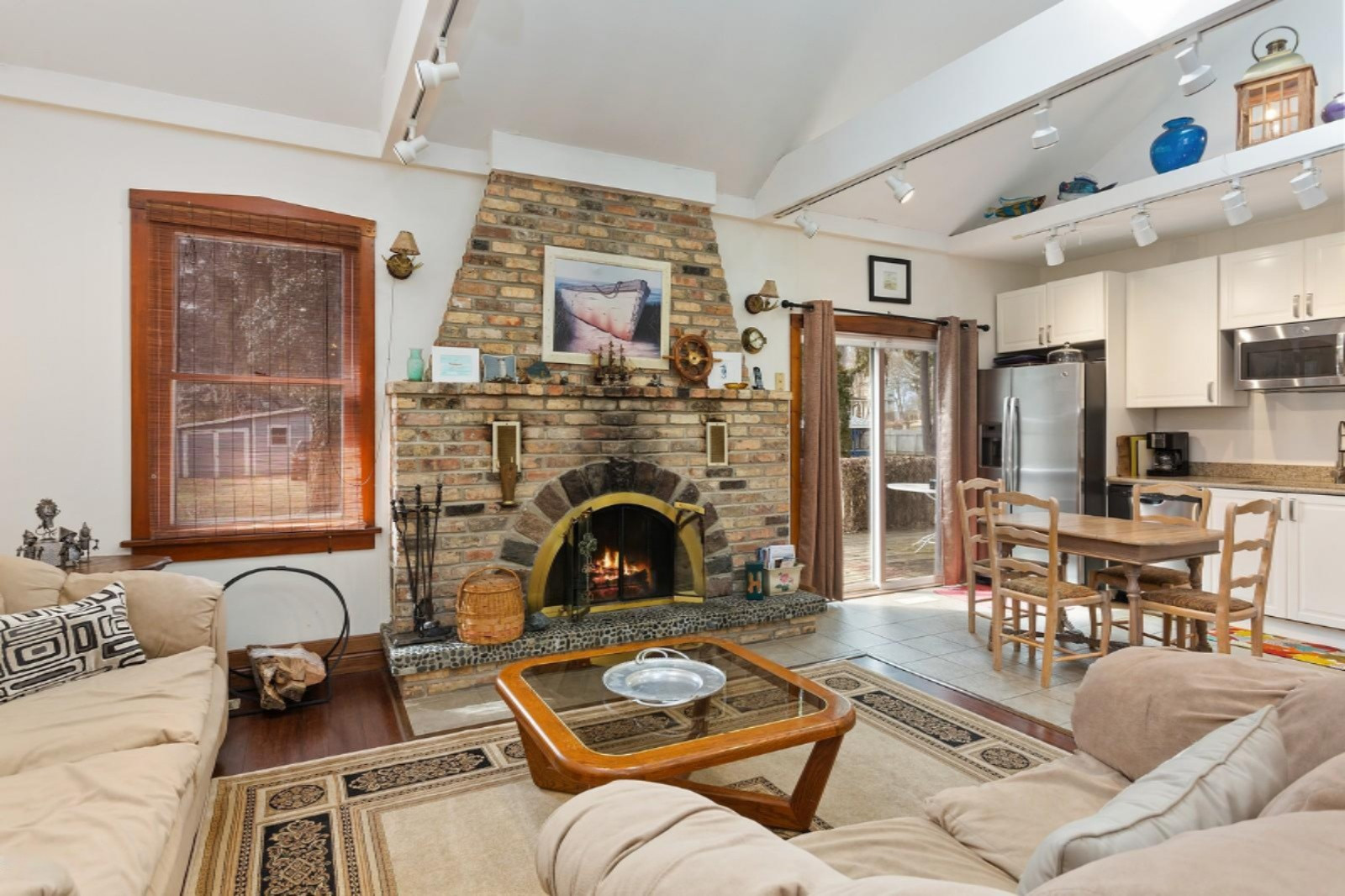 15817 Lakeshore Road Union Pier, MI 49129 - Photo 3 of 37 Vaulted great room w fireplace