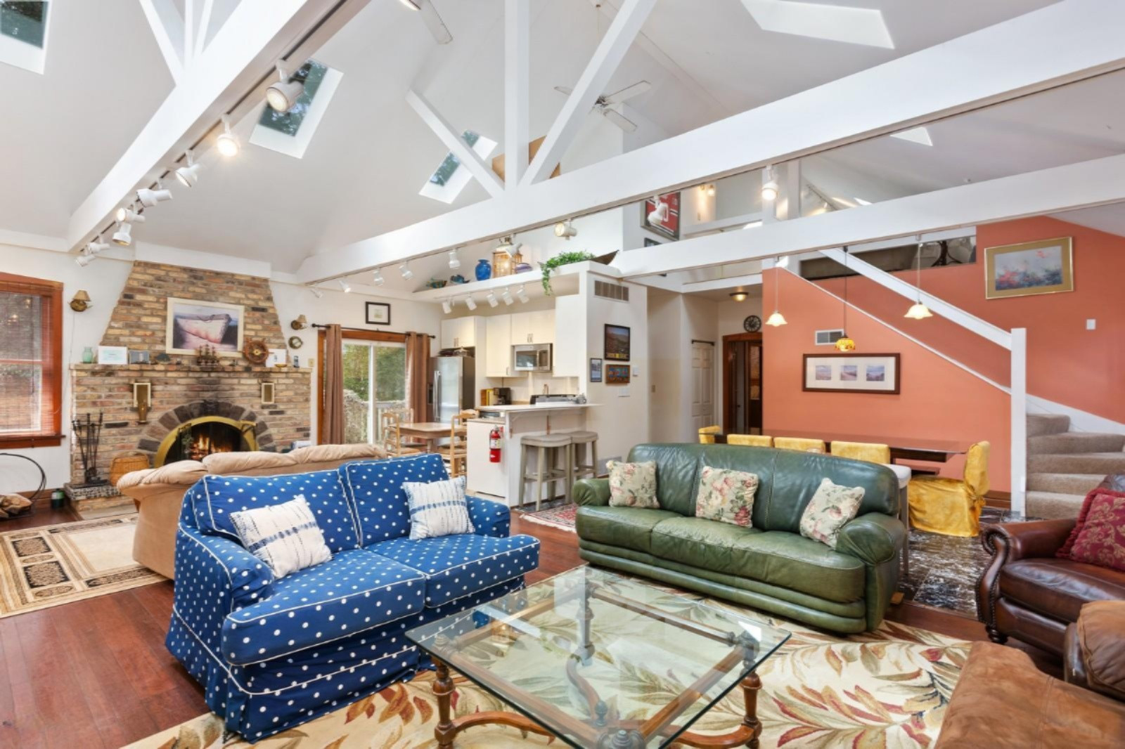 15817 Lakeshore Road Union Pier, MI 49129 - Photo 8 of 37 Vaulted great room w fireplace