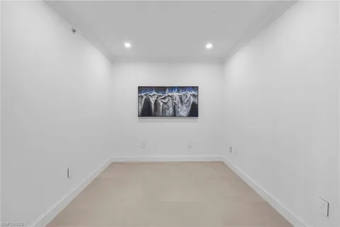 a view of a street with wooden stairs