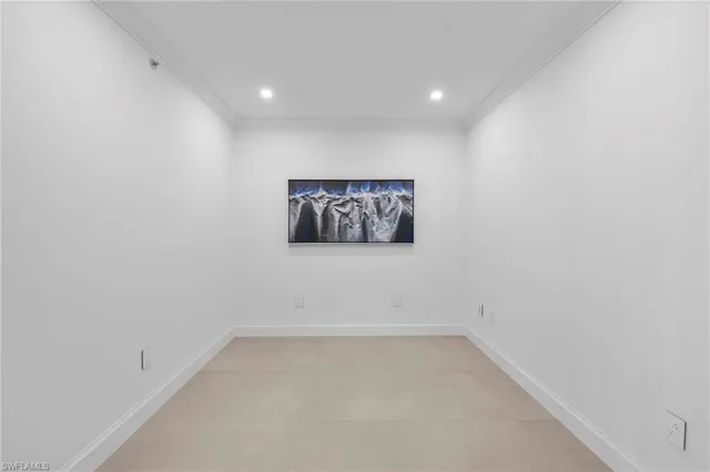 a view of a street with wooden stairs