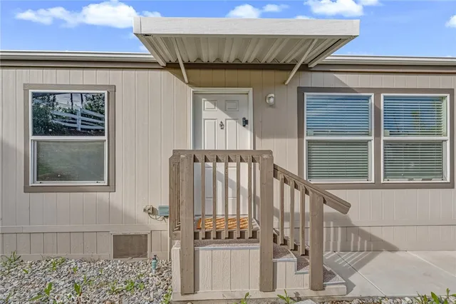 a view of front door of house