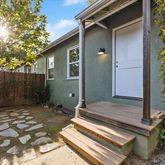 a backyard of a house