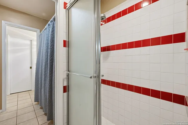 a view of a area with white walls