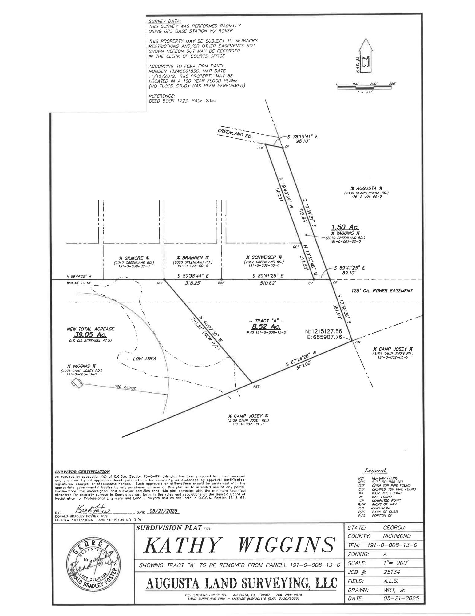 2070 Greenland Road Blythe, GA 30805 - Photo 1 of 4 Greenland Rd Plat.pdf