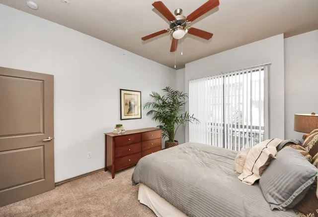 a view of a hallway with washer and dryer