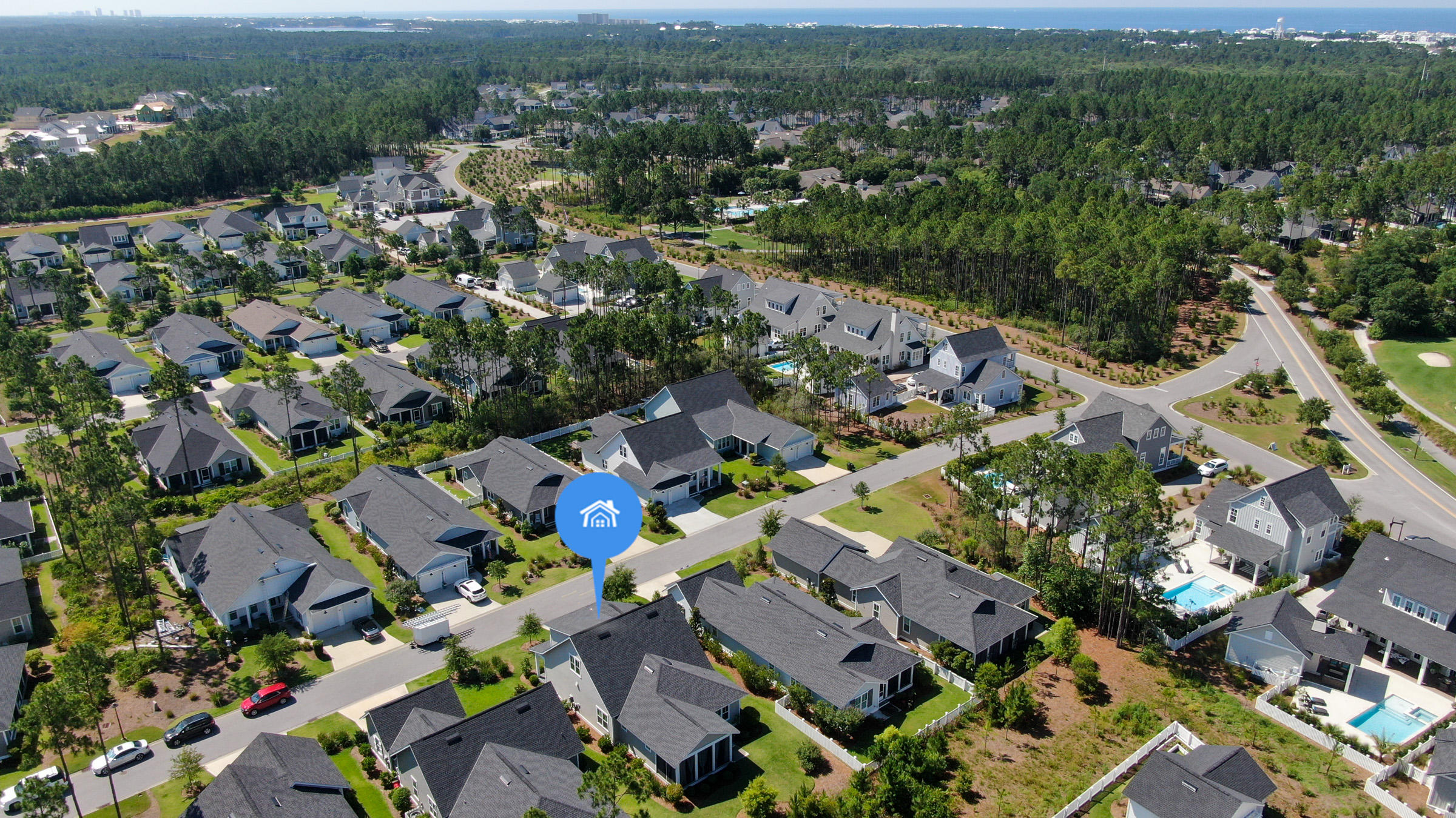 111 Firefly Way Watersound, FL 32461 - Photo 46 of 54 an aerial view of multiple house with yard