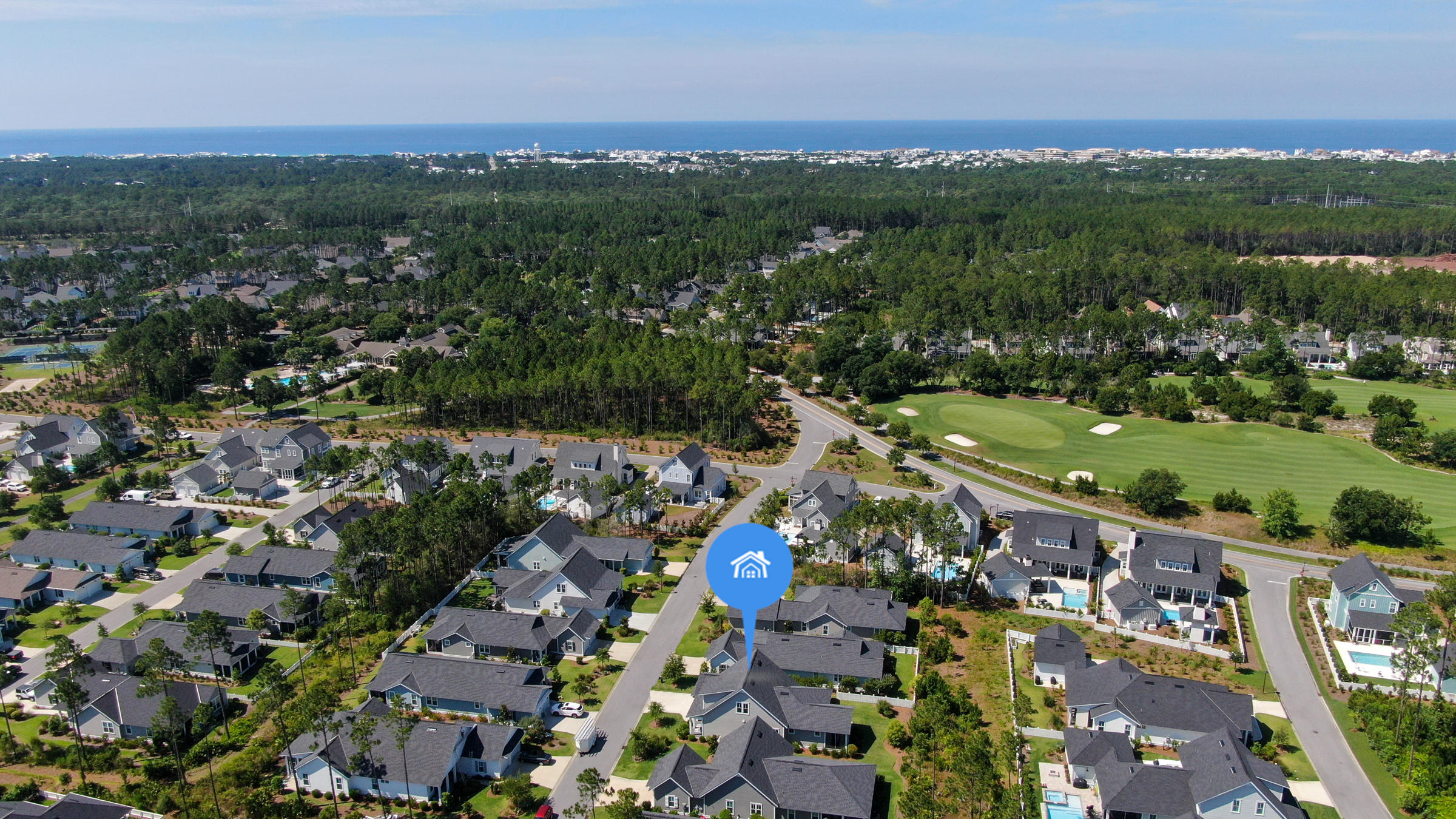 111 Firefly Way Watersound, FL 32461 - Photo 47 of 54 an aerial view of a city with lots of residential buildings