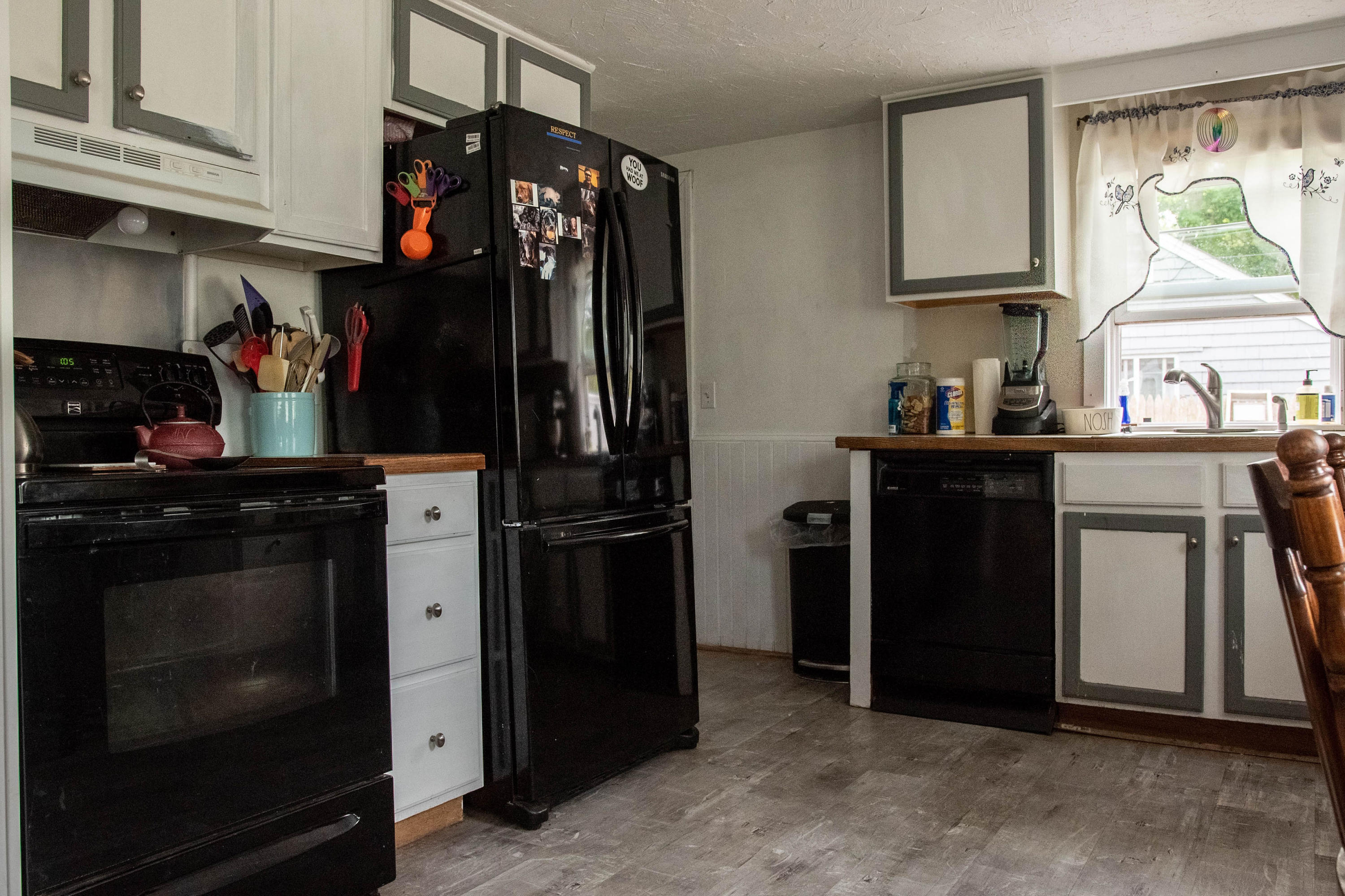 176 Hinckley Road Hyannis, MA 02601 - Photo 5 of 13 a kitchen with a refrigerator stove and cabinets
