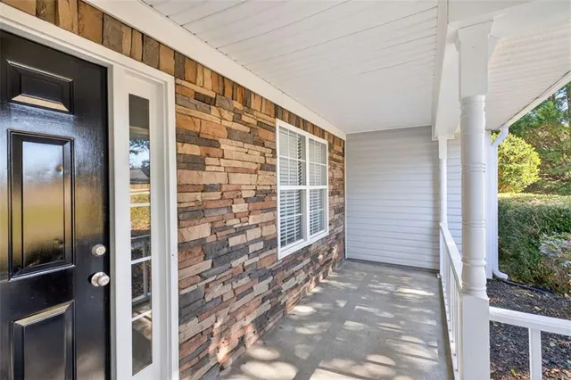 a view of front door of house