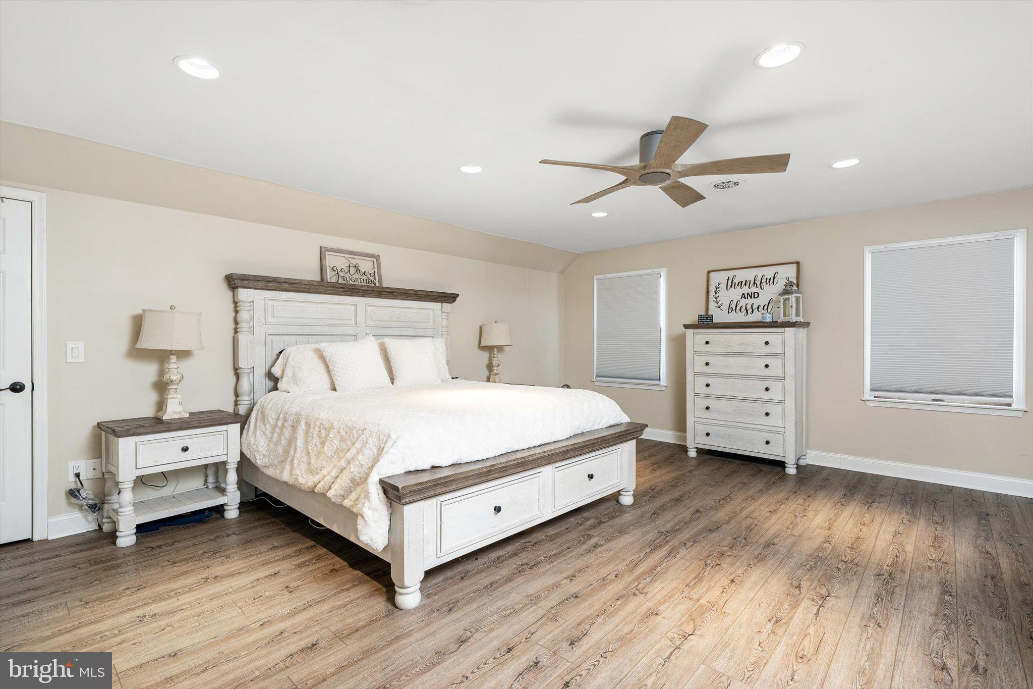 756 Province Line Road Allentown, NJ 08501 - Photo 23 of 41 a bedroom with a bed and a ceiling fan