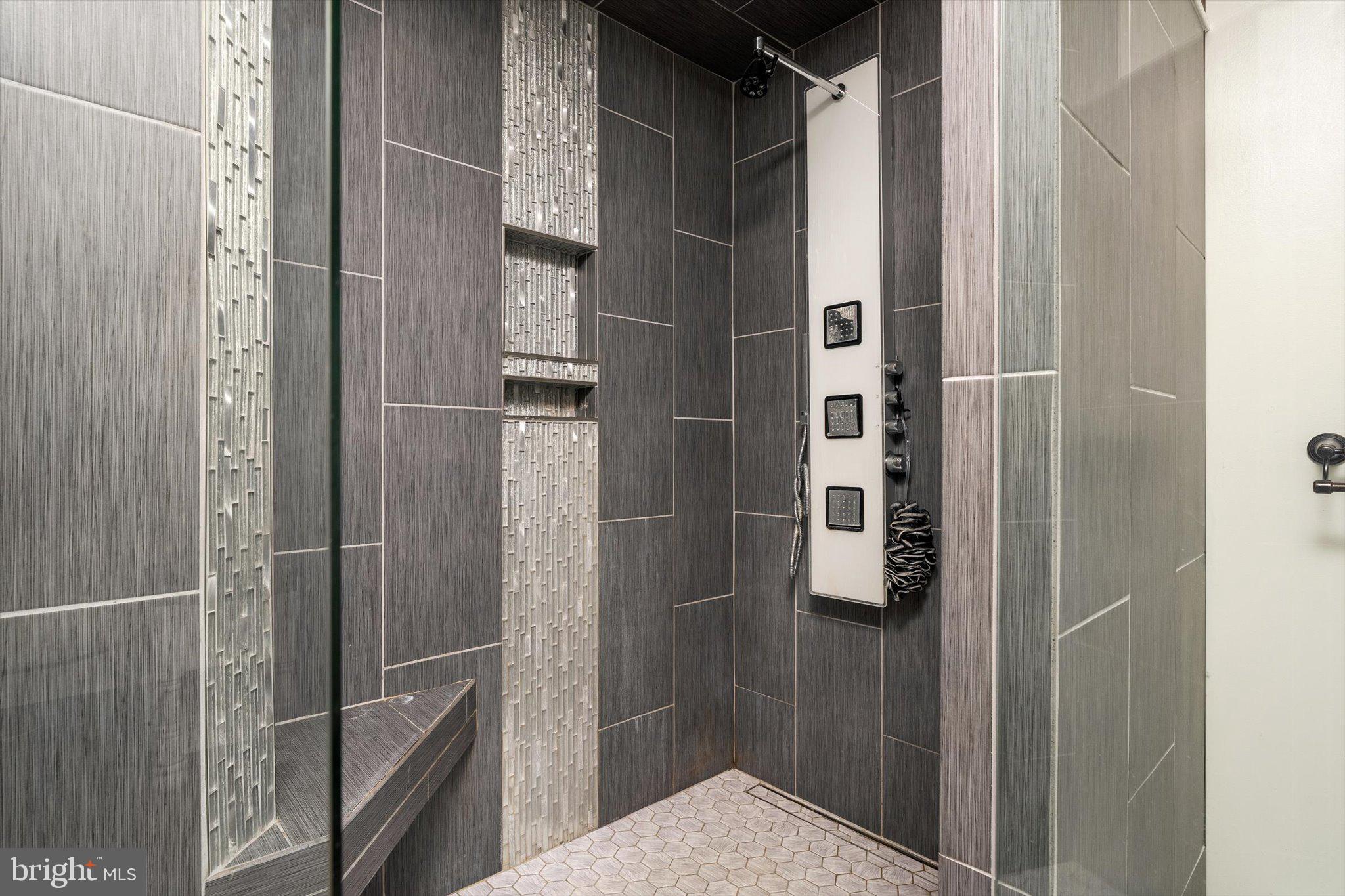 756 Province Line Road Allentown, NJ 08501 - Photo 27 of 41 a bathroom with a shower and a glass door