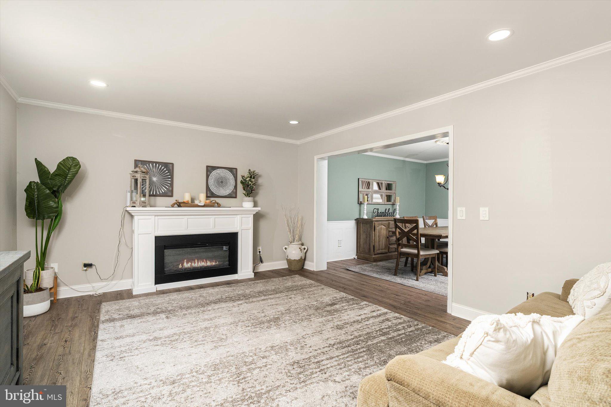 756 Province Line Road Allentown, NJ 08501 - Photo 9 of 41 a living room with furniture and a fireplace