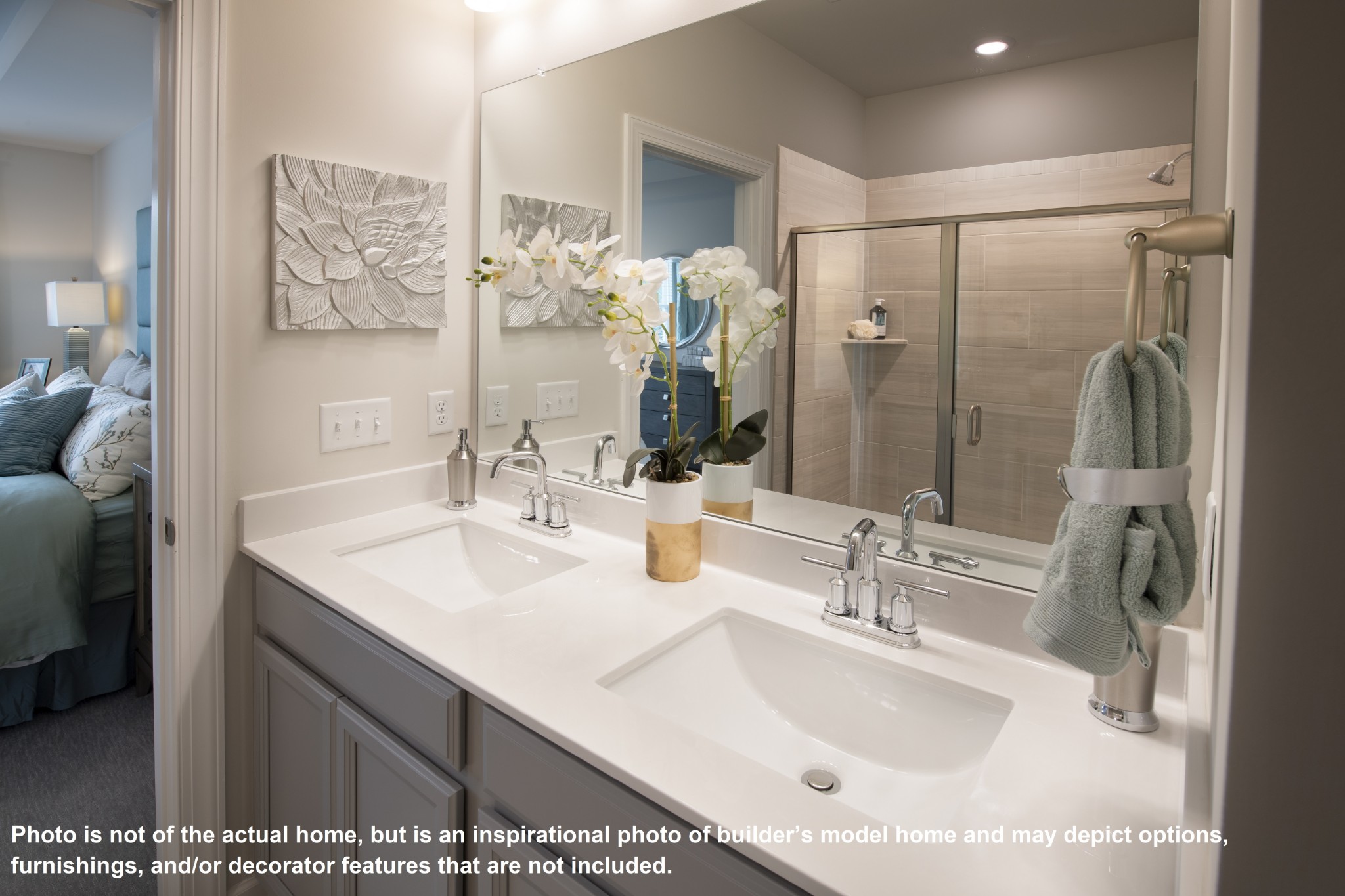433 Deveron Drive Gallatin, TN 37066 - Photo 8 of 13 a bathroom with a double vanity sink and a mirror
