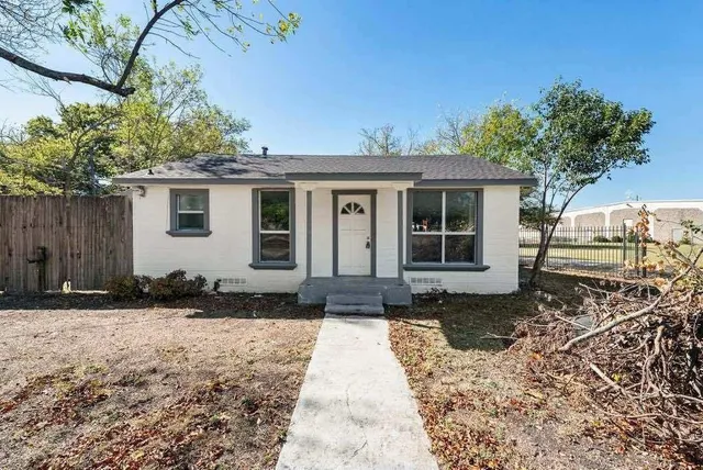 a front view of a house