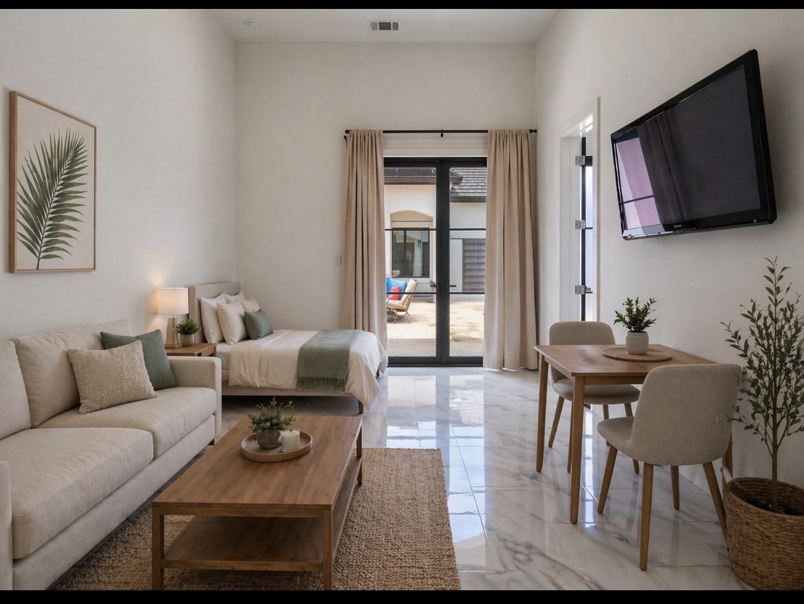 1805 Performer Road Spicewood, TX 78669 - Photo 24 of 40 Guest house-staged with AI to give you an idea of a potential layout