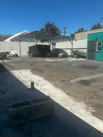 a view of a car park garage