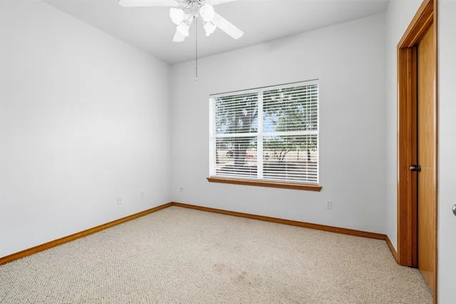 an empty room with a window