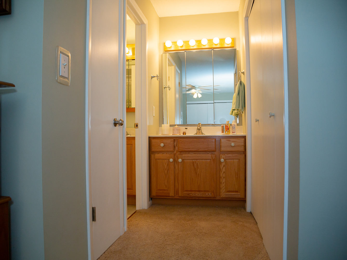 209 Kay Street Tonica, IL 61370 - Photo 15 of 40 a view of a hallway with closet and mirror