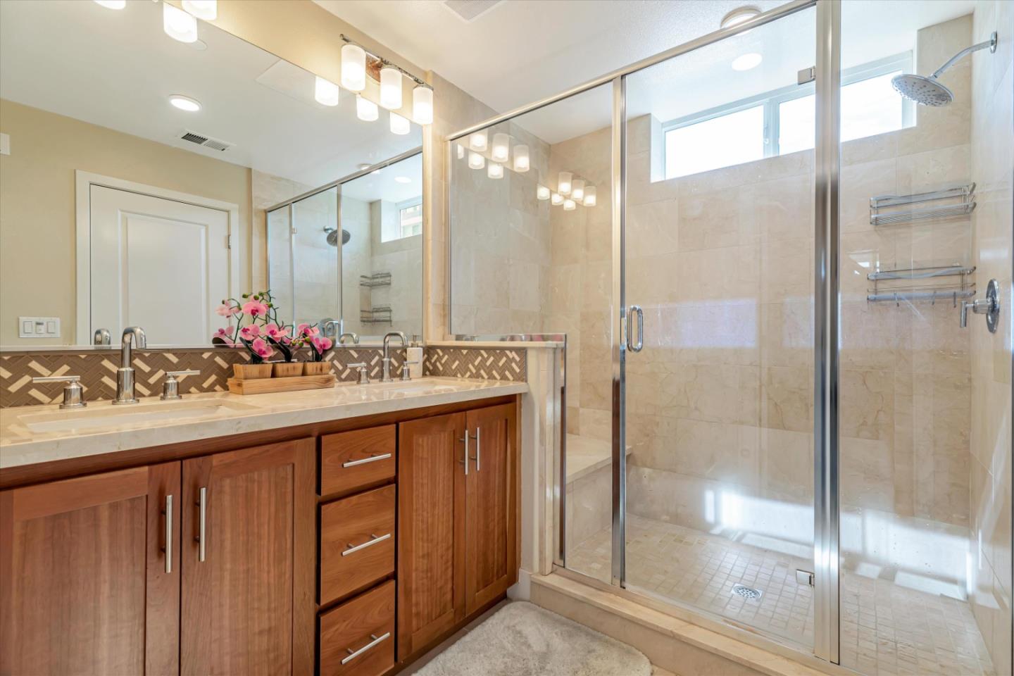 1480 Bond Street Milpitas, CA 95035 - Photo 24 of 51 a bathroom with a double vanity sink and mirror
