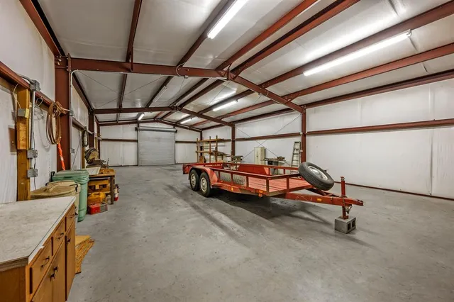 a view of a room with racks