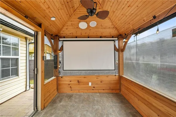 a view of a door and an outdoor space