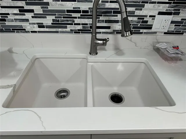 closeup of a sink