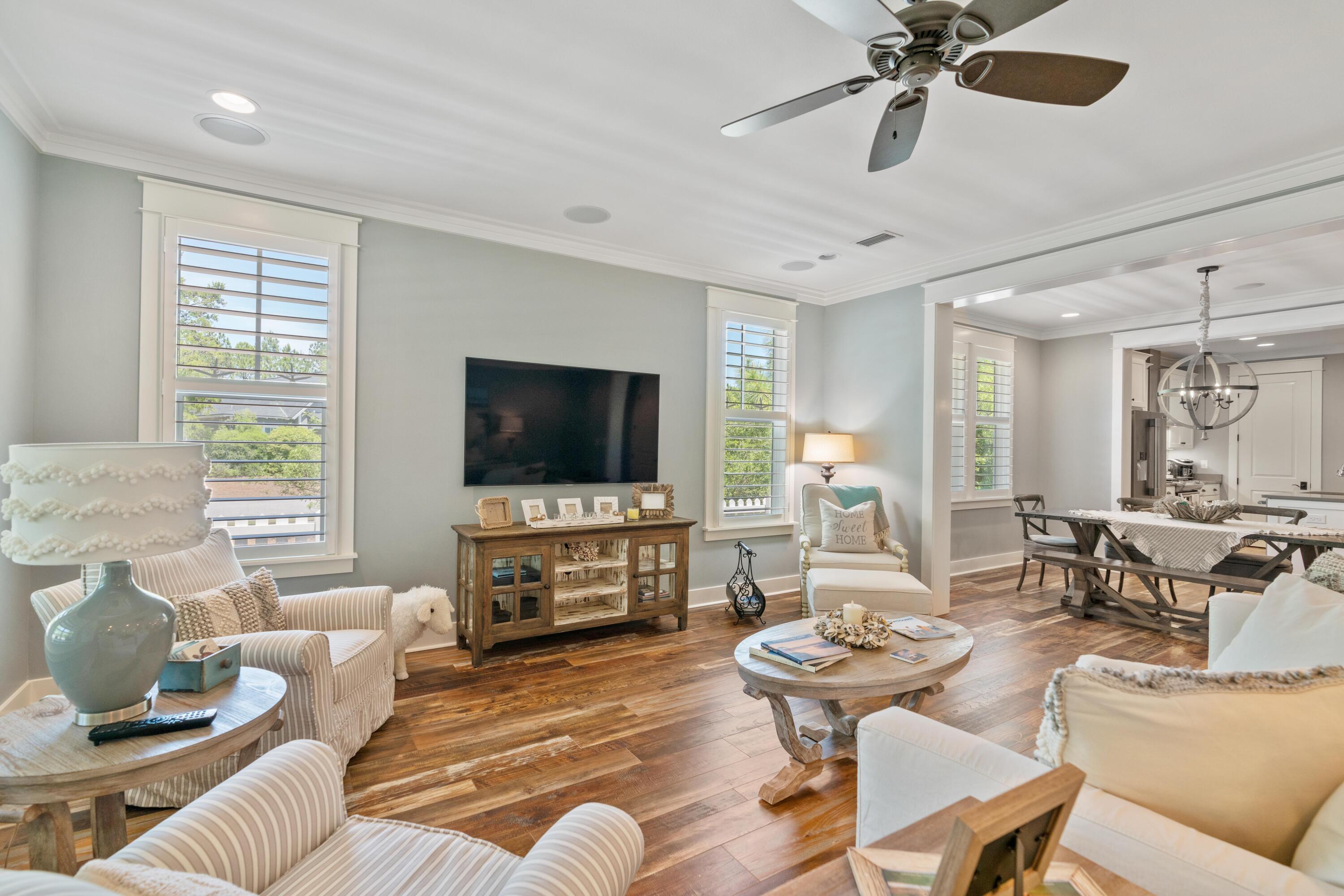 18 Jack Knife Drive Inlet Beach, FL 32461 - Photo 24 of 61 a living room with furniture and a flat screen tv