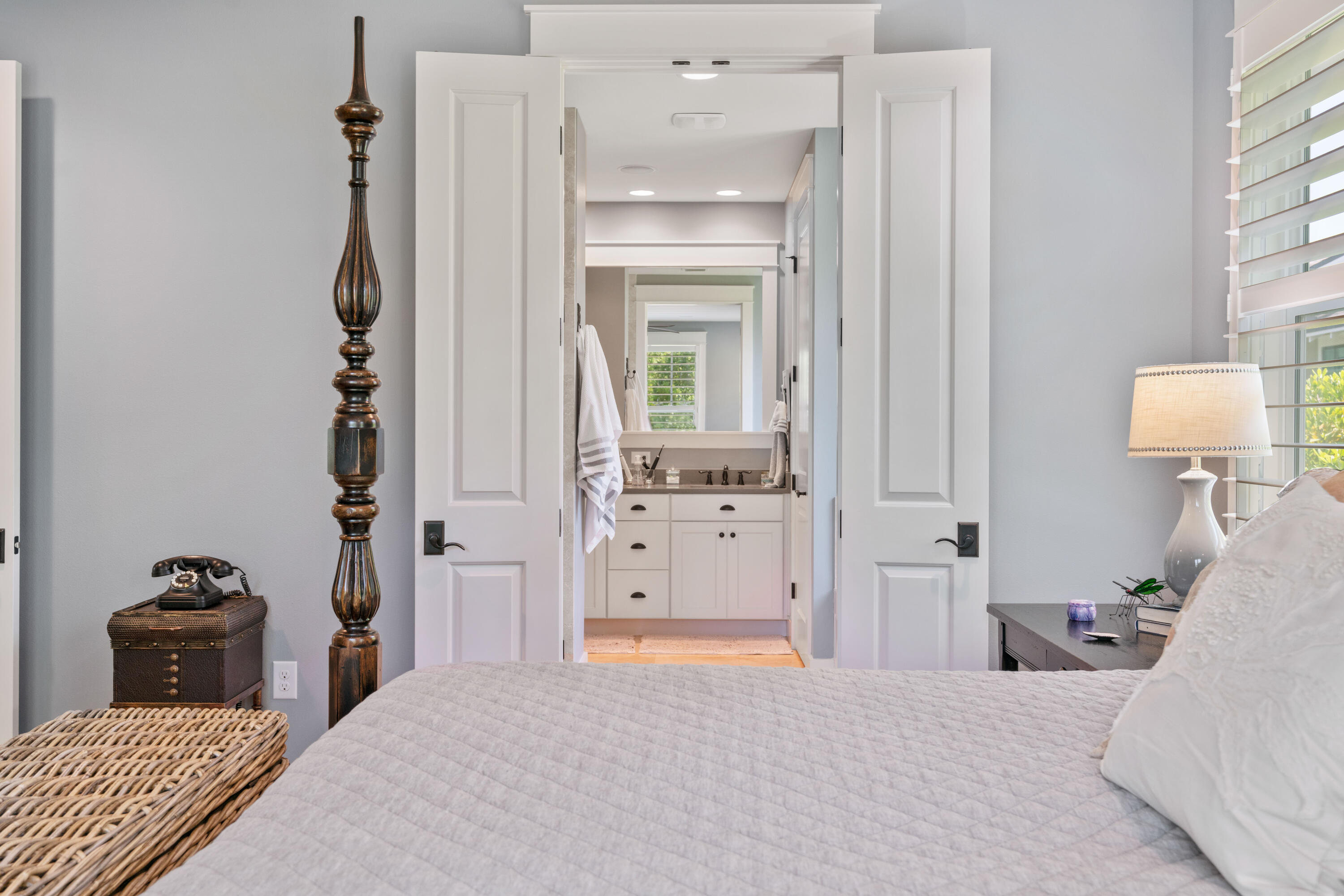18 Jack Knife Drive Inlet Beach, FL 32461 - Photo 30 of 61 a bedroom with a bed and a mirror