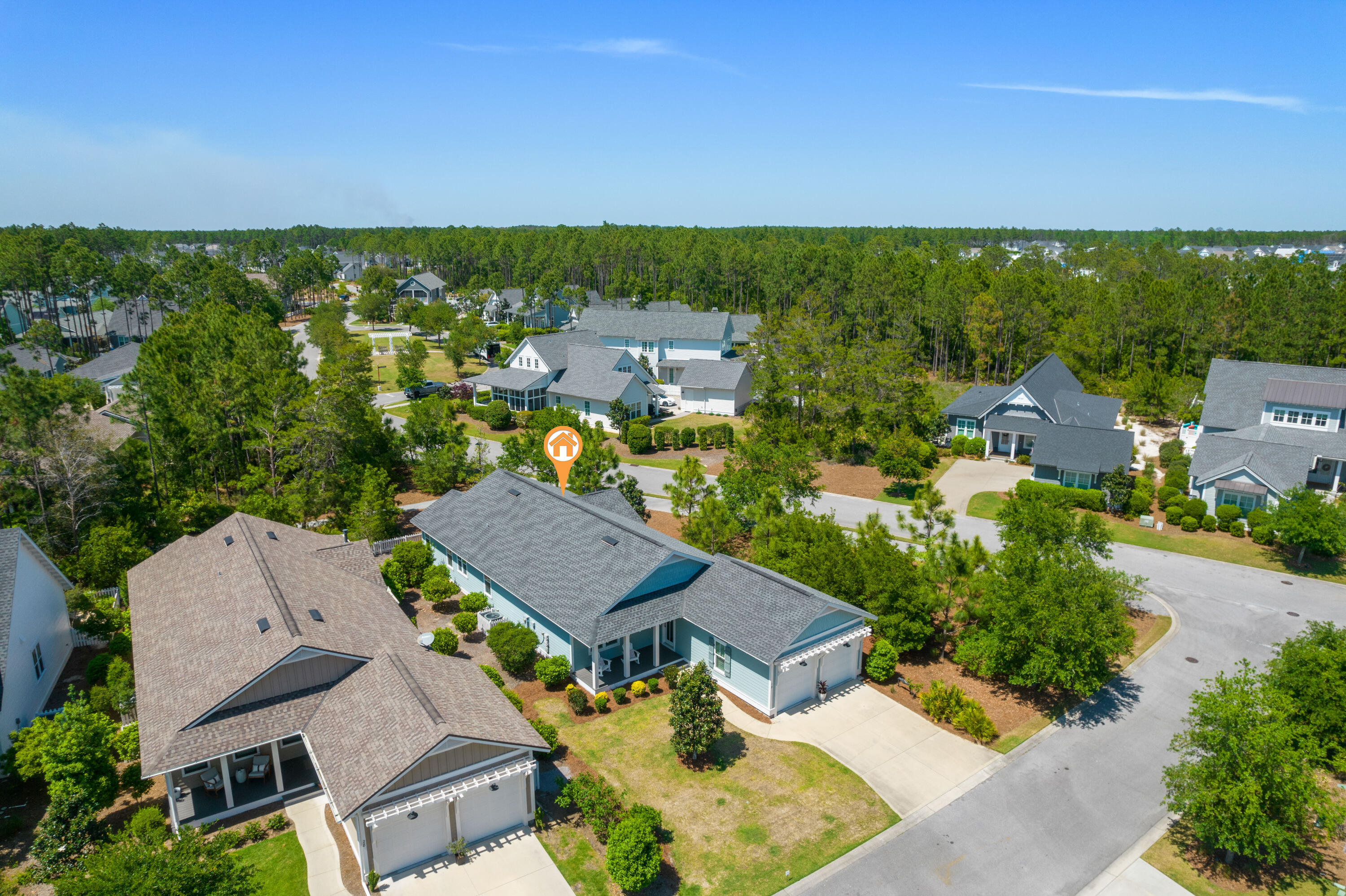 18 Jack Knife Drive Inlet Beach, FL 32461 - Photo 3 of 61 an aerial view of a house with garden space and street view