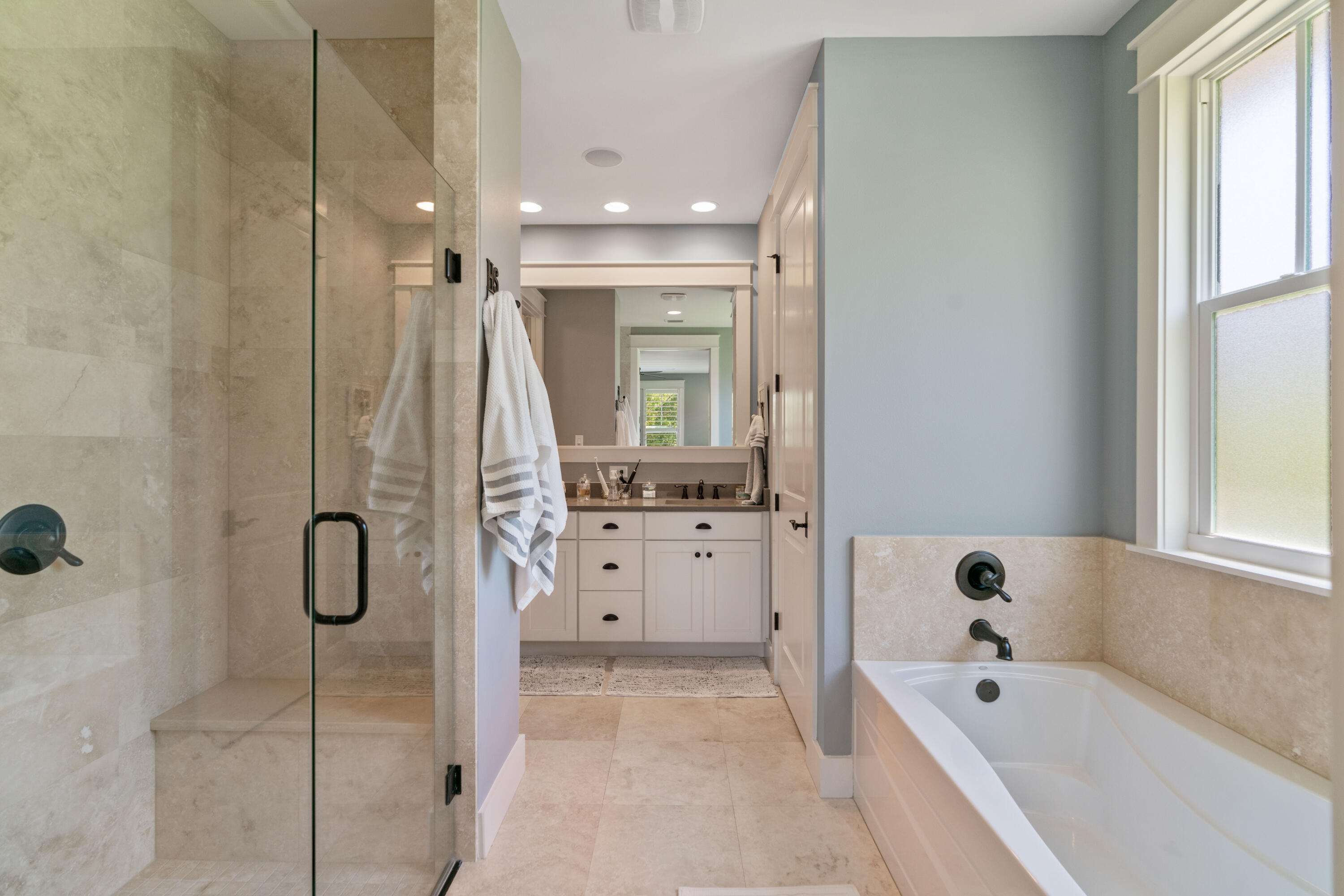 18 Jack Knife Drive Inlet Beach, FL 32461 - Photo 31 of 61 a bathroom with a tub sink and mirror