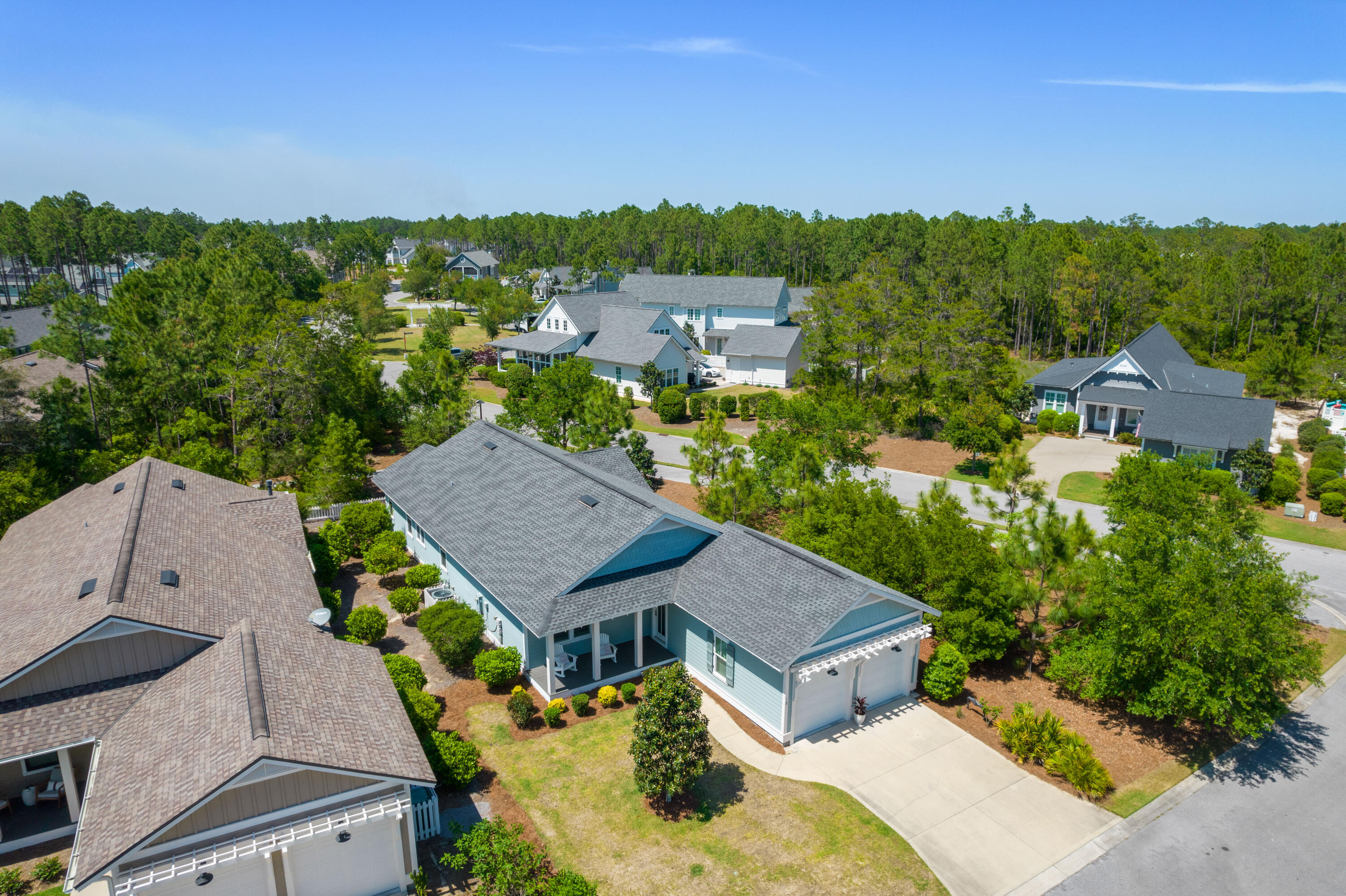 18 Jack Knife Drive Inlet Beach, FL 32461 - Photo 48 of 61 an aerial view of a house with a garden