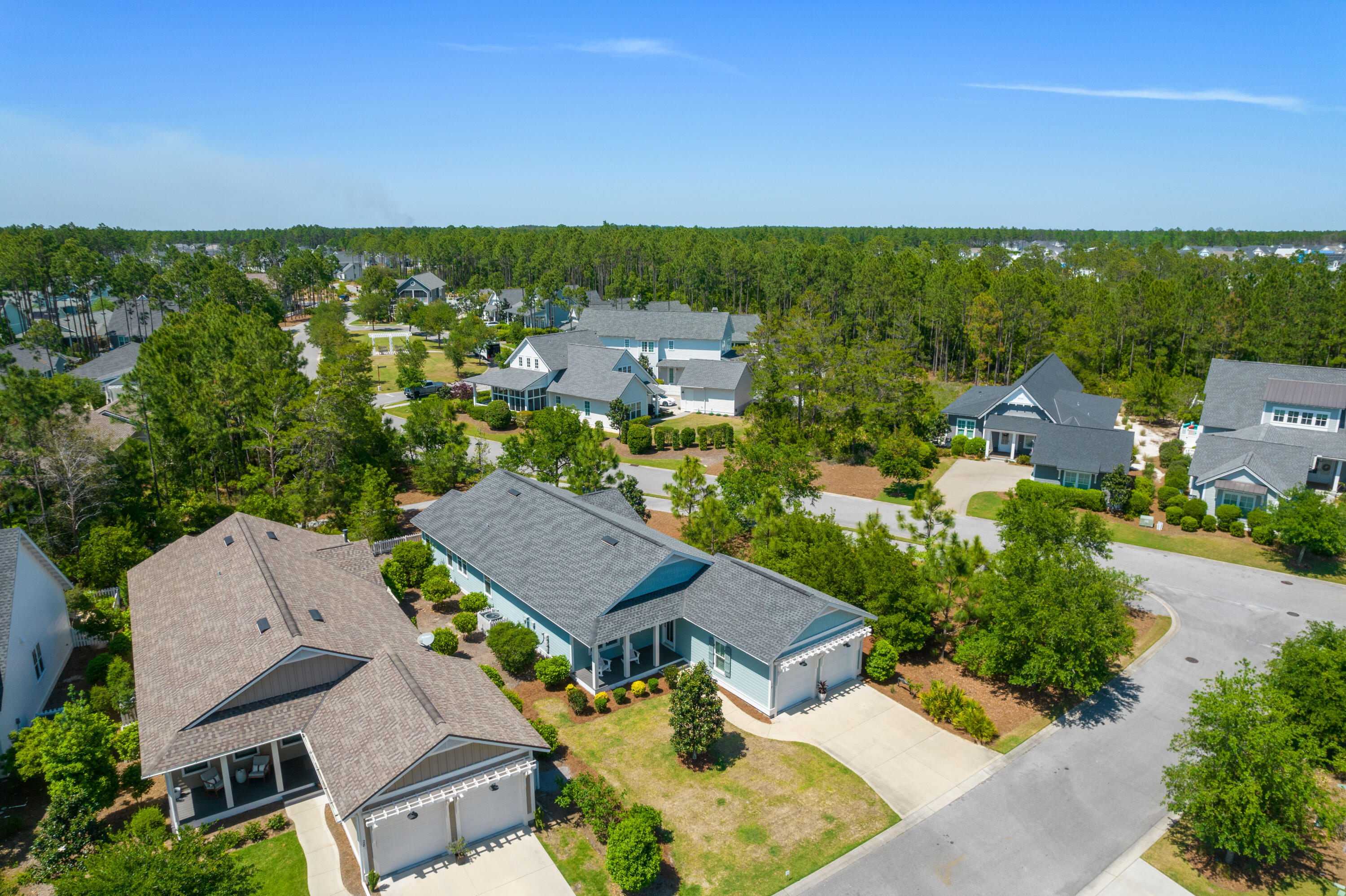 18 Jack Knife Drive Inlet Beach, FL 32461 - Photo 49 of 61 an aerial view of a house with garden space and street view