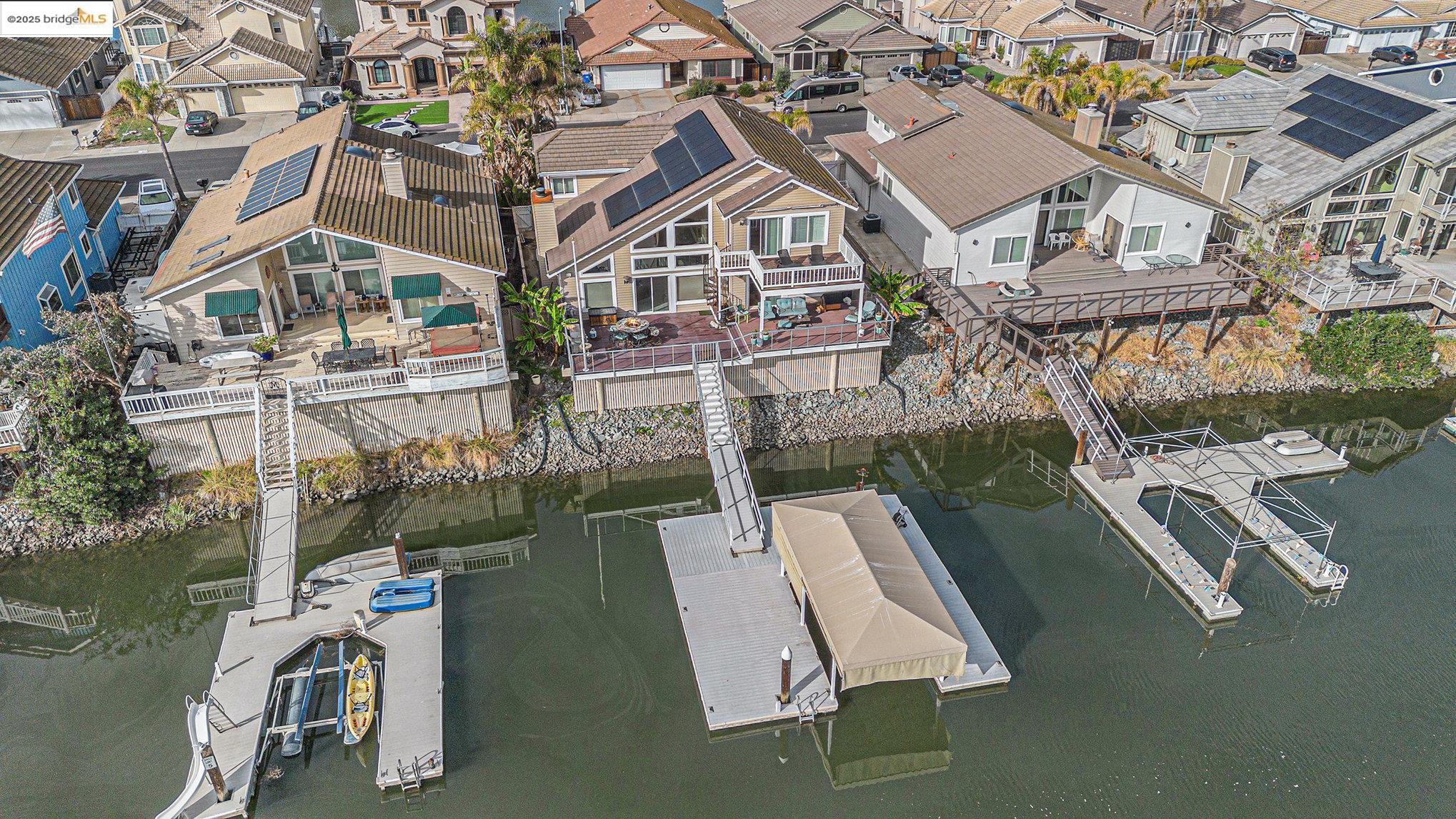 2011 Windward Point Discovery Bay, CA 94505 - Photo 19 of 19 an aerial view of a house with outdoor space and lake view