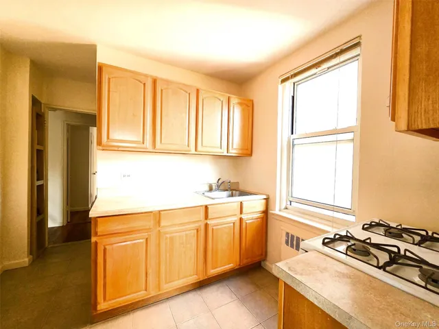 a kitchen with a sink a stove and a refrigerator