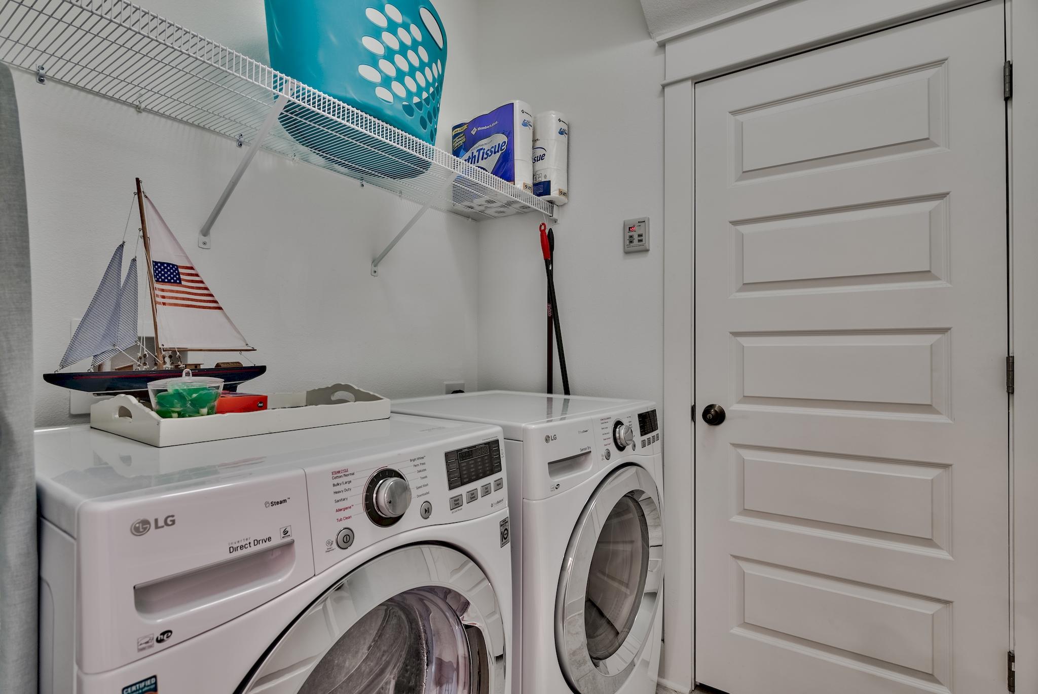18 Milestone Drive Inlet Beach, Unit A Inlet Beach, FL 32461 - Photo 9 of 39 a utility room with dryer and washer