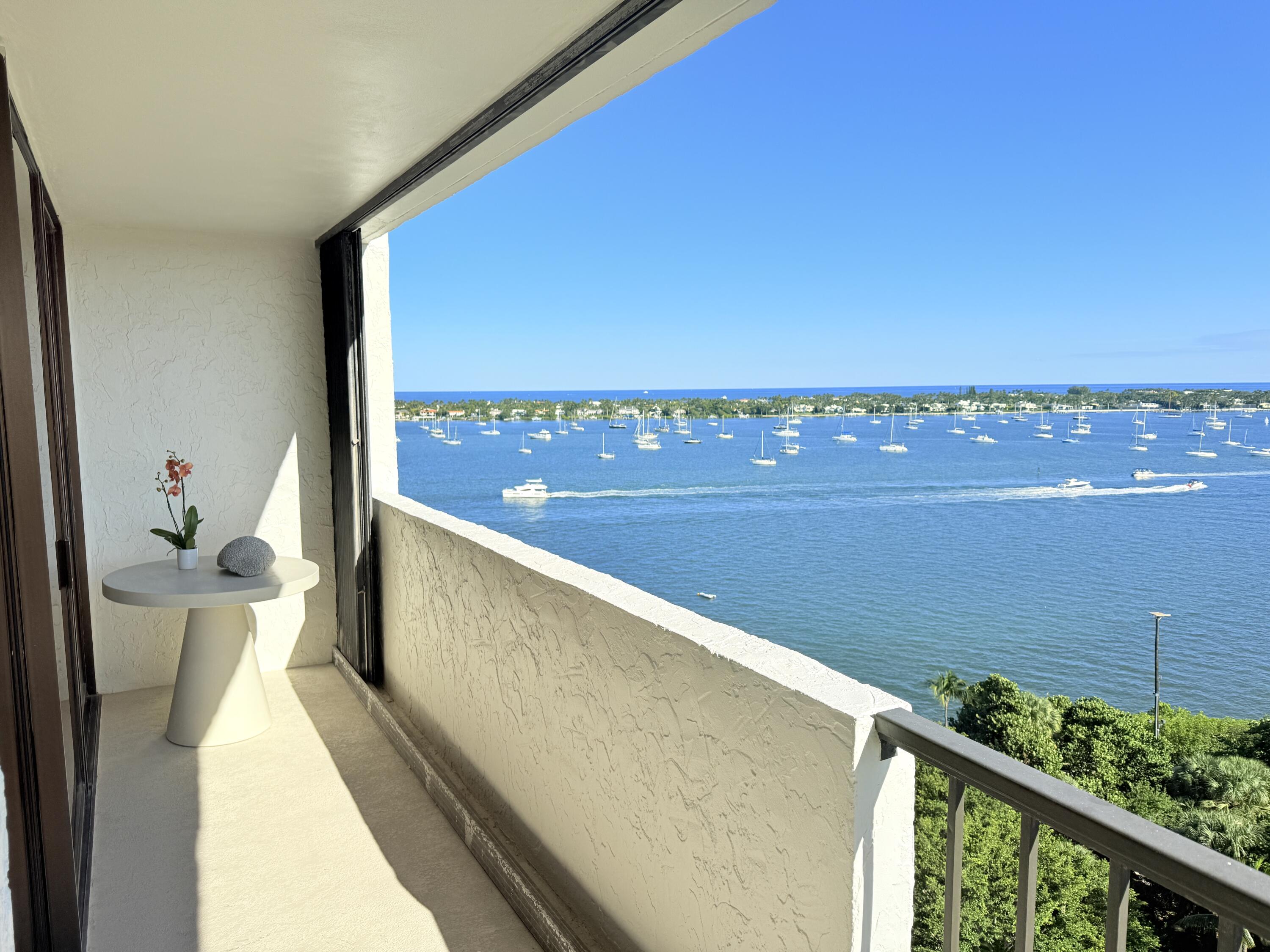 5200 North Flagler Drive, Unit 1406 West Palm Beach, FL 33407 - Photo 17 of 31 a view of balcony with ocean view