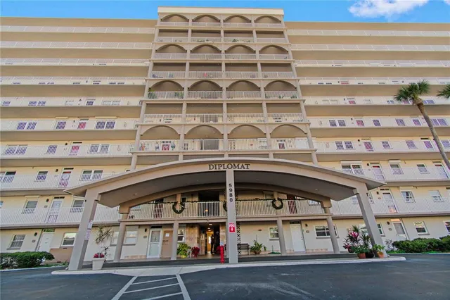 a view of a city with tall buildings