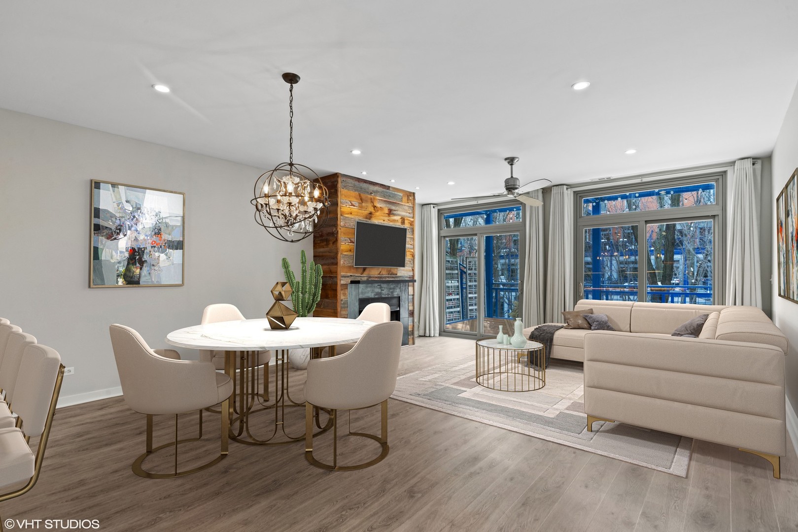 26 North May Street, Unit 322 Chicago, IL 60607 - Photo 6 of 31 a living room with furniture and a window