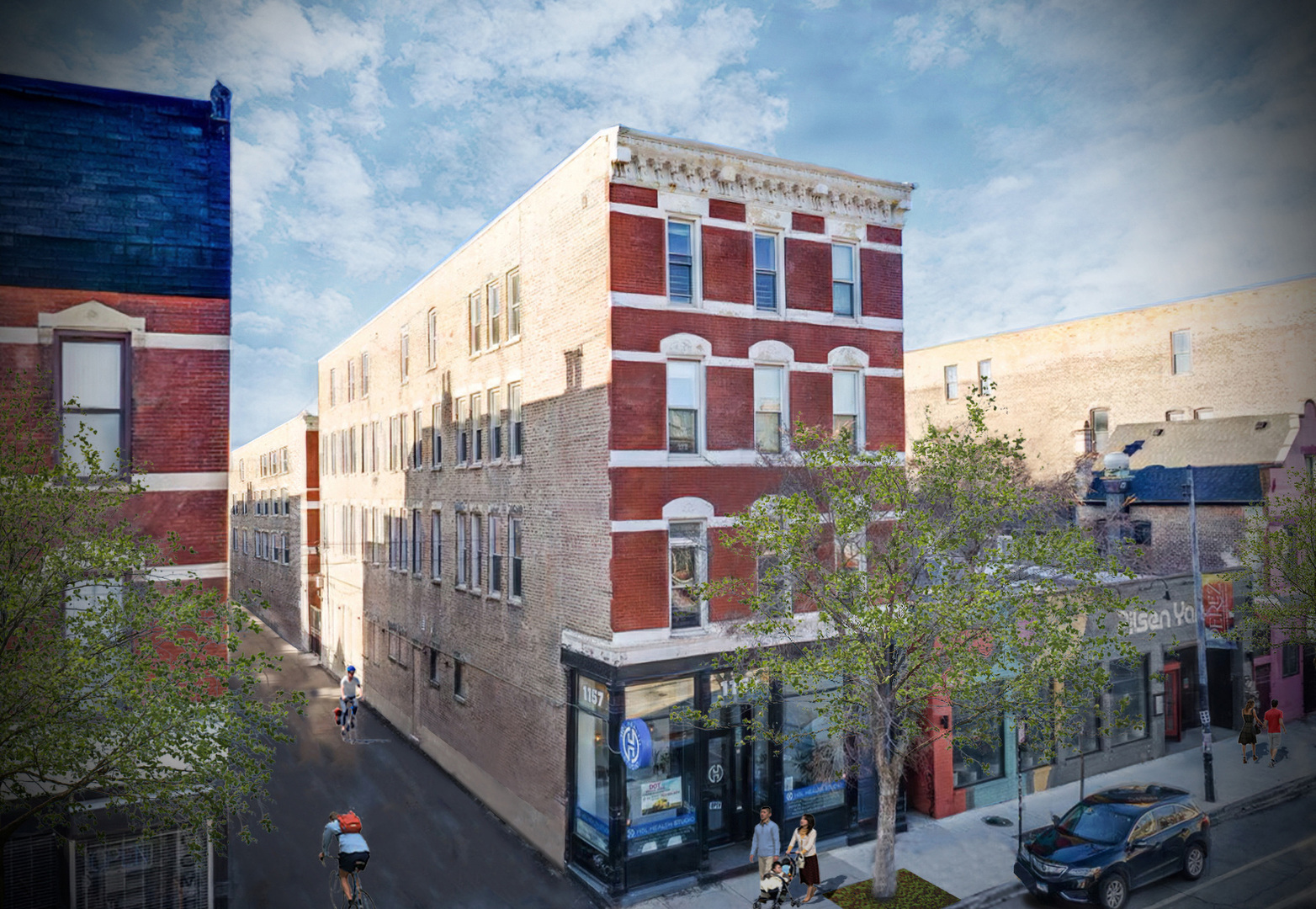 a view of a large building