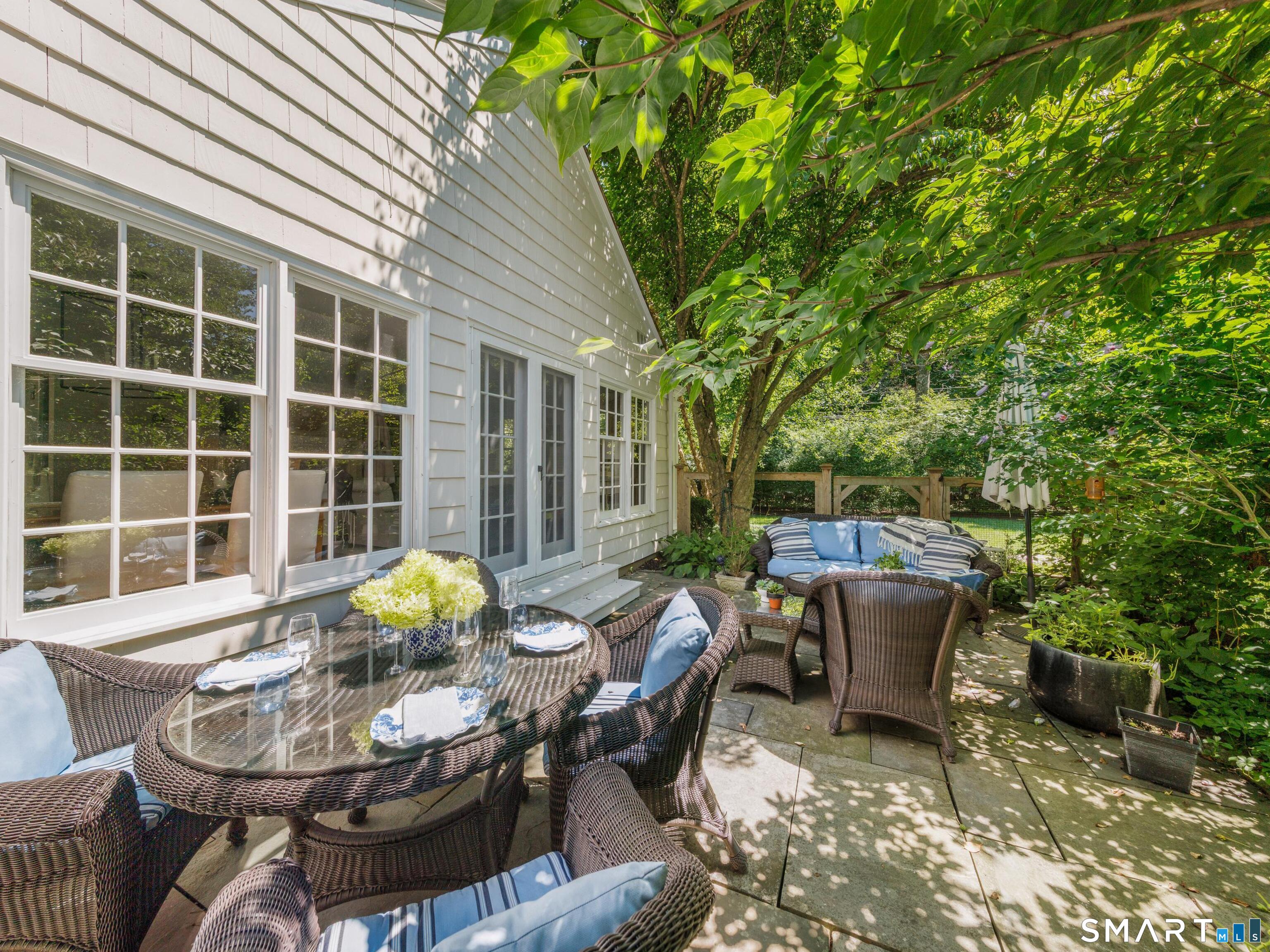 24 Good Hill Road Weston, CT 06883 - Photo 30 of 36 The bluestone patio is completely fenced