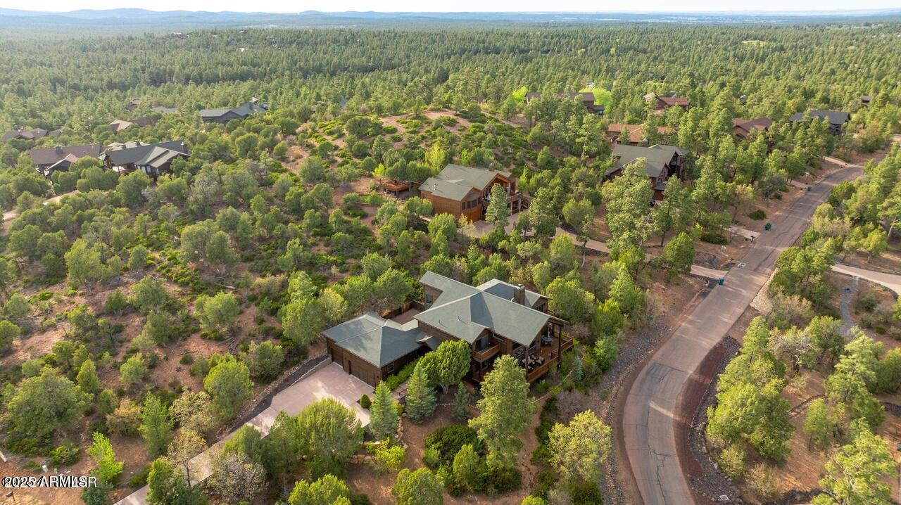 3180 Snowberry Loop Show Low, AZ 85901 - Photo 35 of 101 an aerial view of residential house with outdoor space and trees all around
